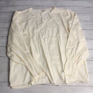 Cato Women's Sweater Plus Size 22W 24W Long Puff Sleeve